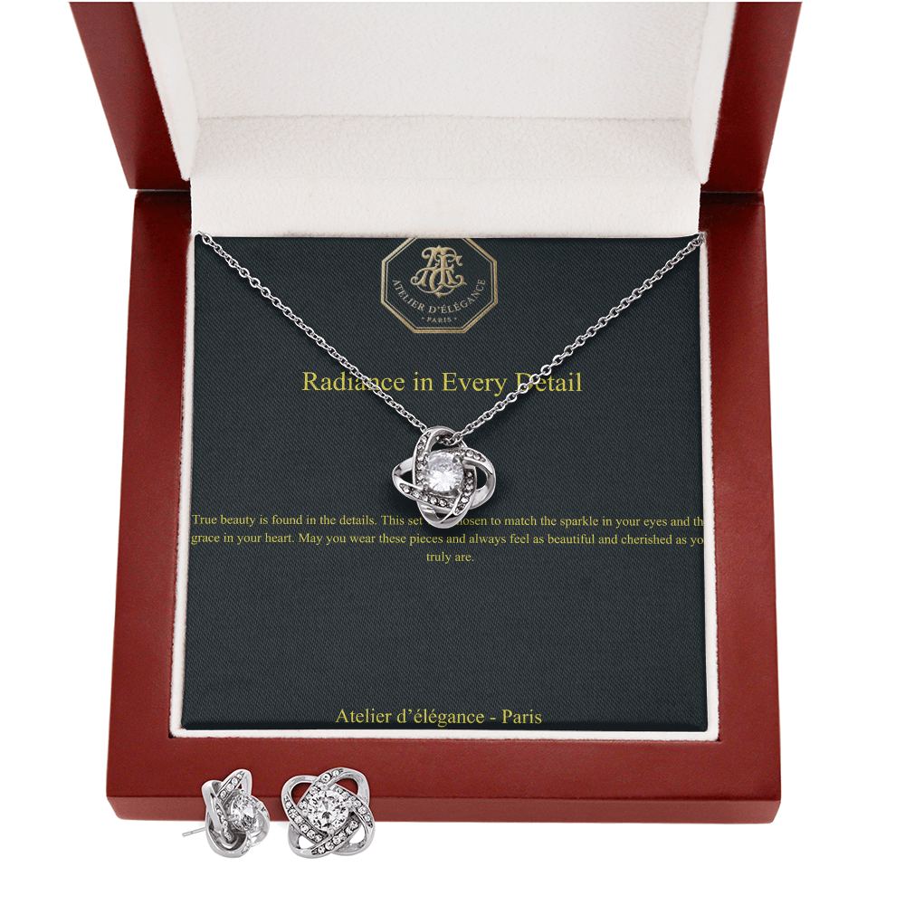 The Harmonious Love – Knot Necklace & Earring Set