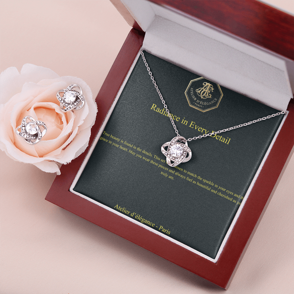 The Harmonious Love – Knot Necklace & Earring Set