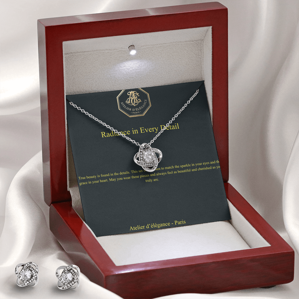 The Harmonious Love – Knot Necklace & Earring Set