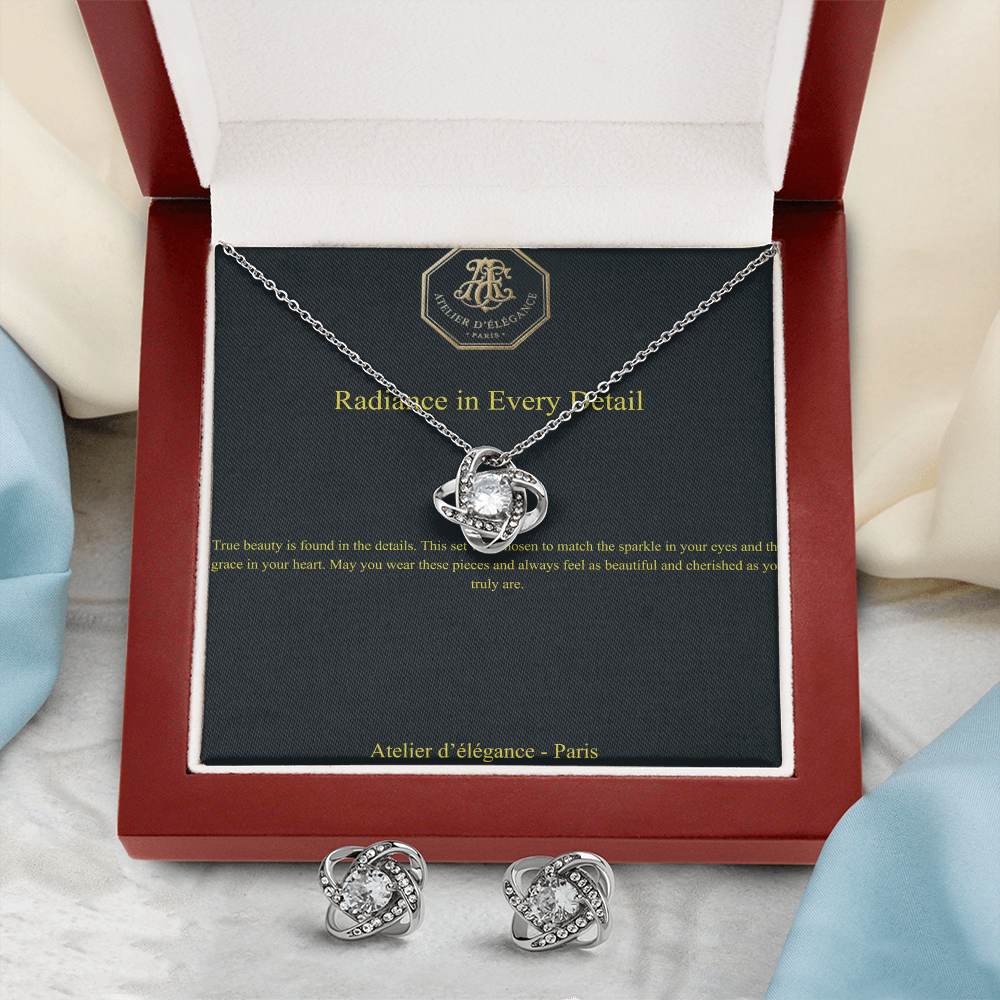 The Harmonious Love – Knot Necklace & Earring Set