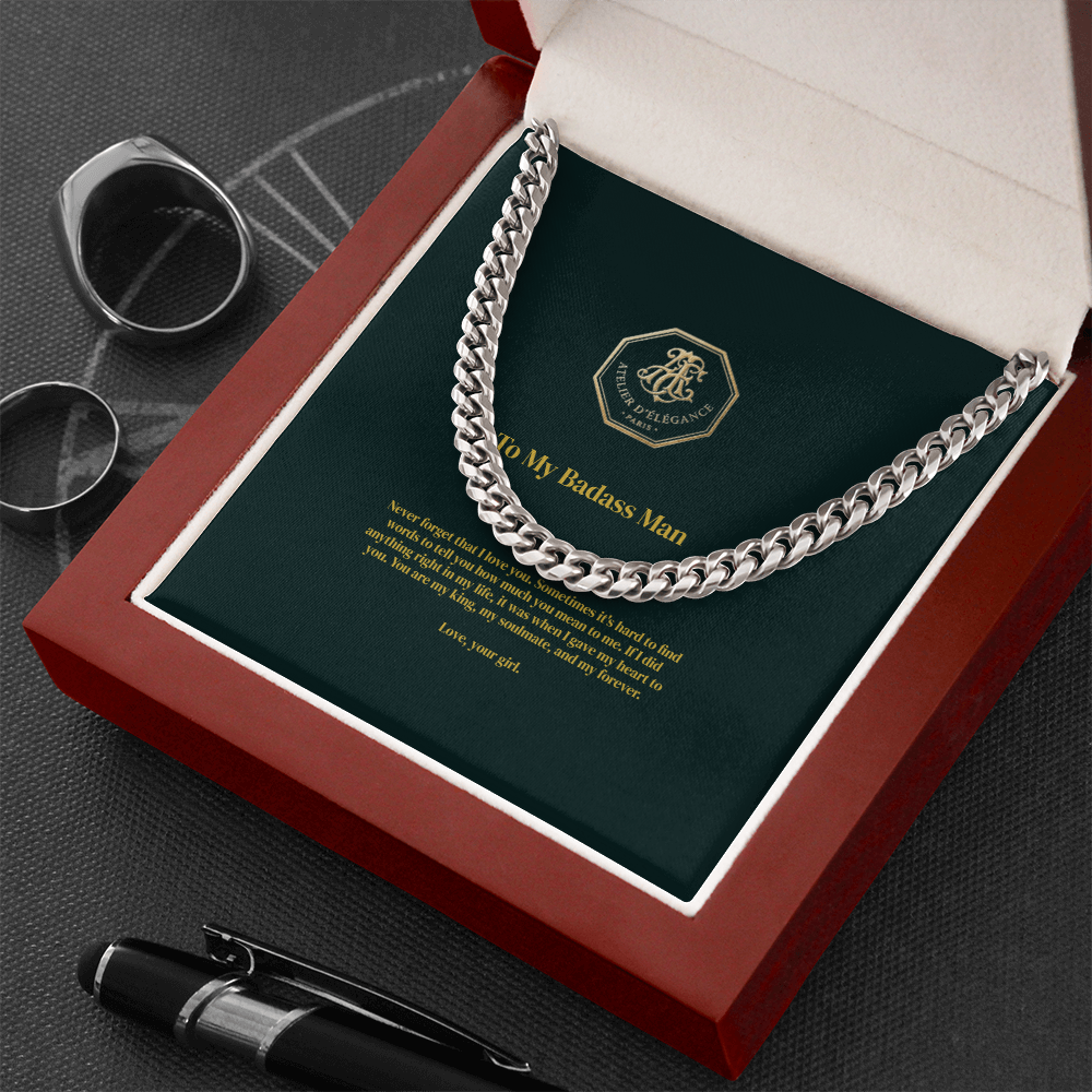To My Badass Man - Cuban Link Chain