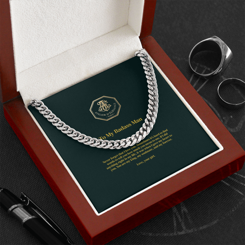 To My Badass Man - Cuban Link Chain