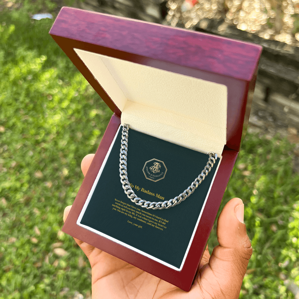 To My Badass Man - Cuban Link Chain