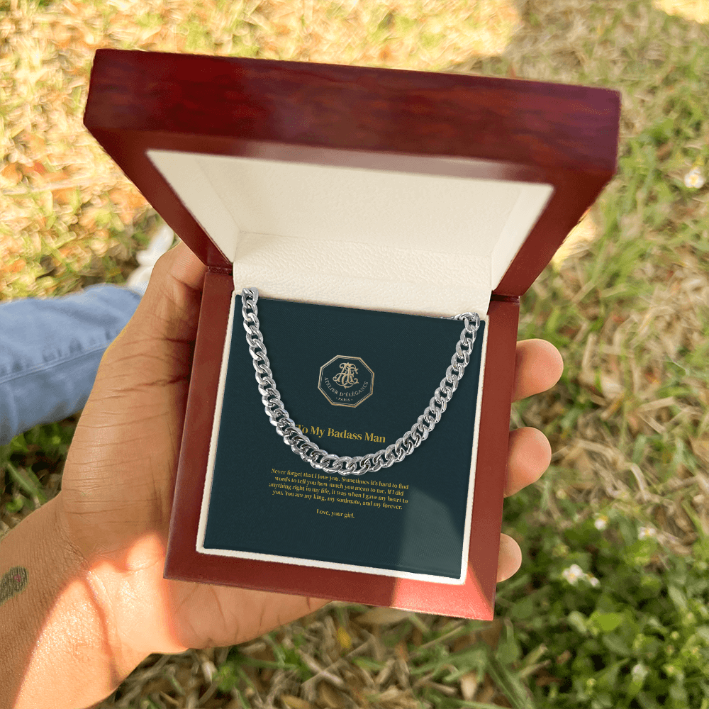 To My Badass Man - Cuban Link Chain