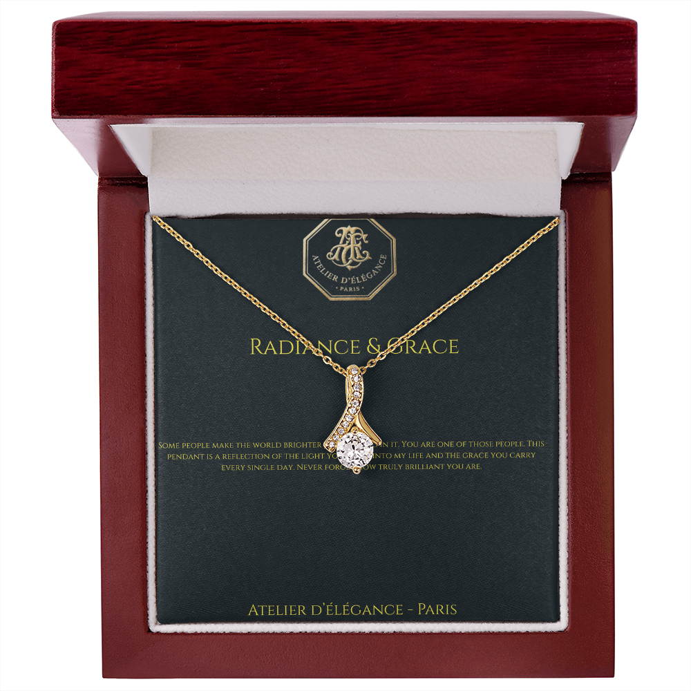 The "Radiant Grace  Necklace – Available in 14k White Gold & 18k Yellow Gold