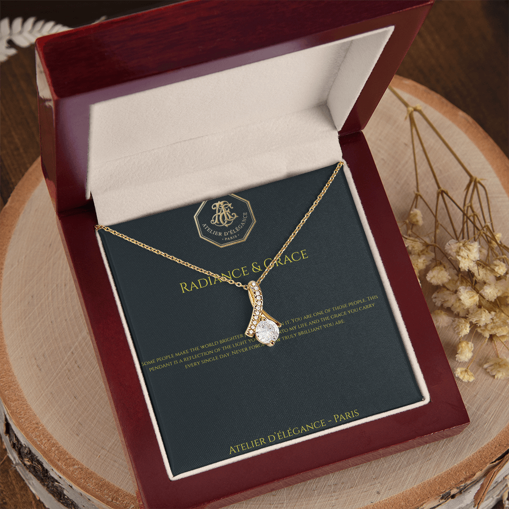 The "Radiant Grace  Necklace – Available in 14k White Gold & 18k Yellow Gold