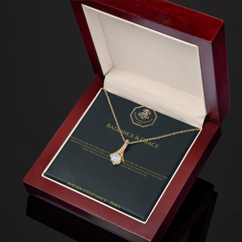 The "Radiant Grace  Necklace – Available in 14k White Gold & 18k Yellow Gold