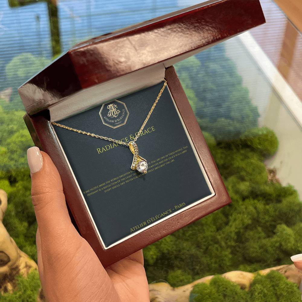 The "Radiant Grace  Necklace – Available in 14k White Gold & 18k Yellow Gold