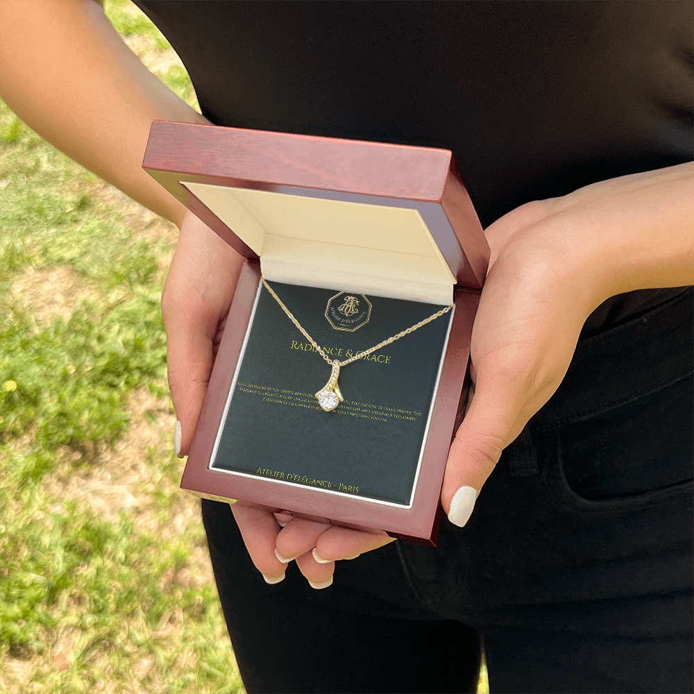 The "Radiant Grace  Necklace – Available in 14k White Gold & 18k Yellow Gold