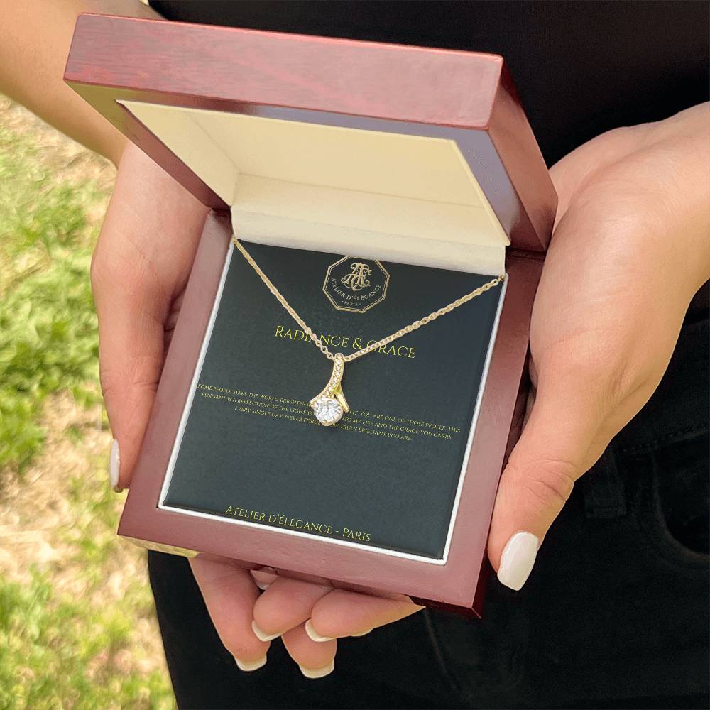 The "Radiant Grace  Necklace – Available in 14k White Gold & 18k Yellow Gold