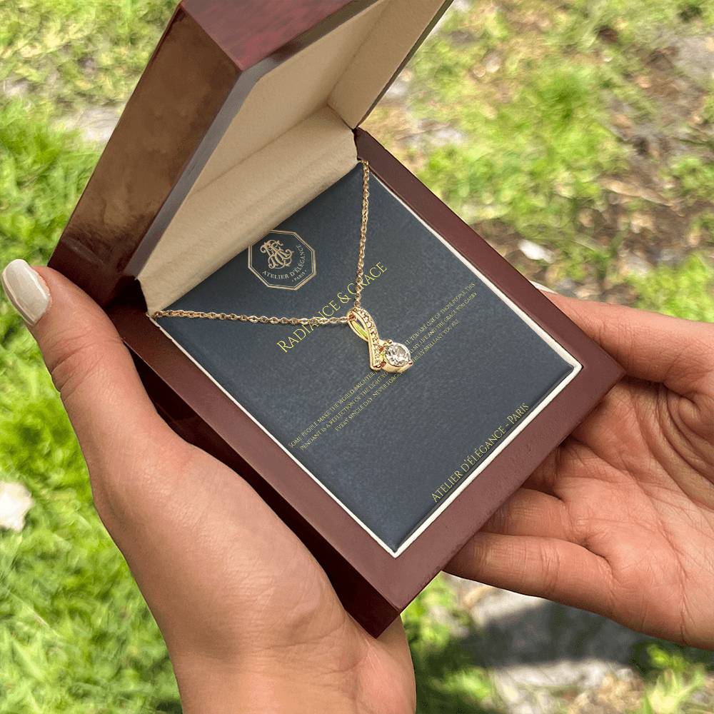 The "Radiant Grace  Necklace – Available in 14k White Gold & 18k Yellow Gold