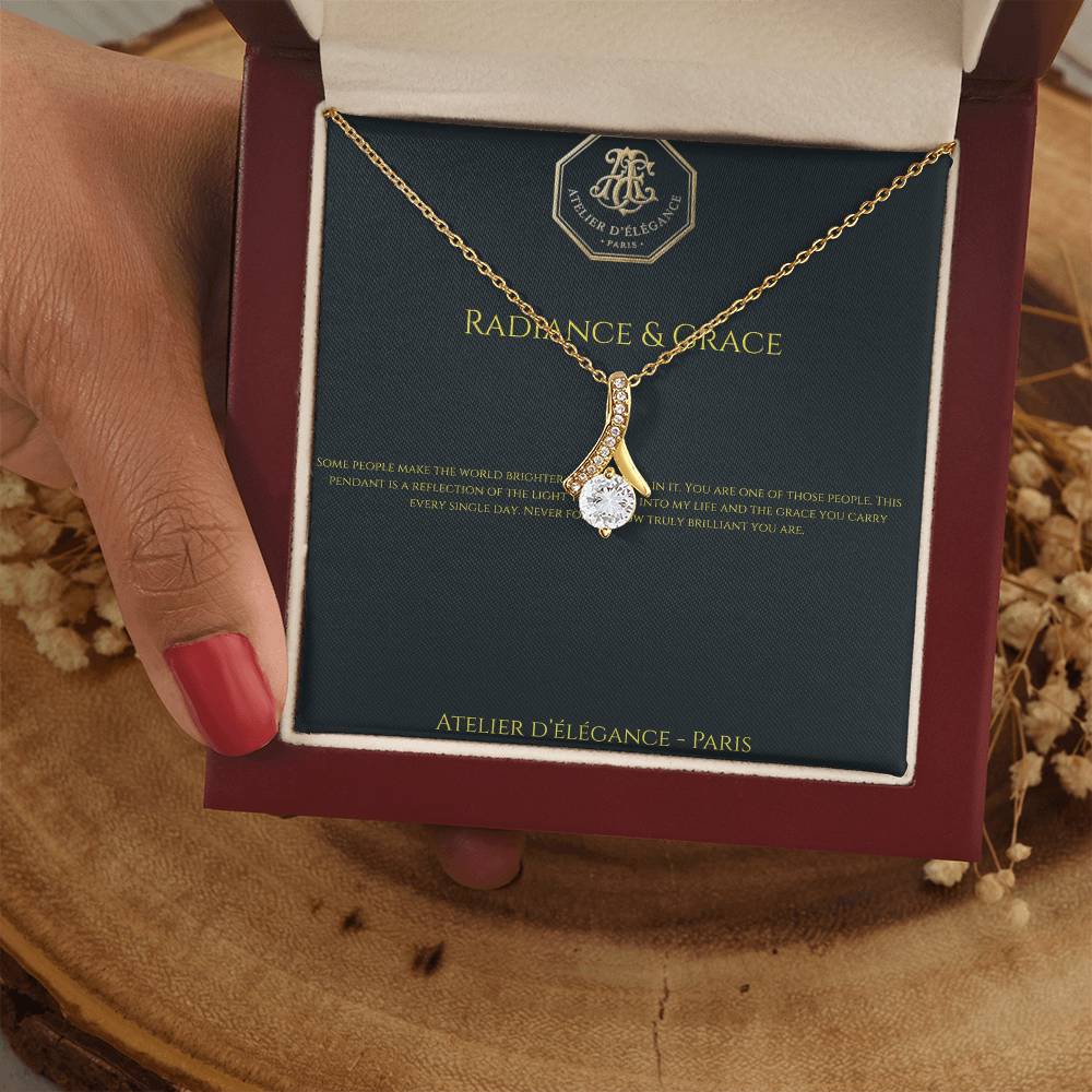 The "Radiant Grace  Necklace – Available in 14k White Gold & 18k Yellow Gold