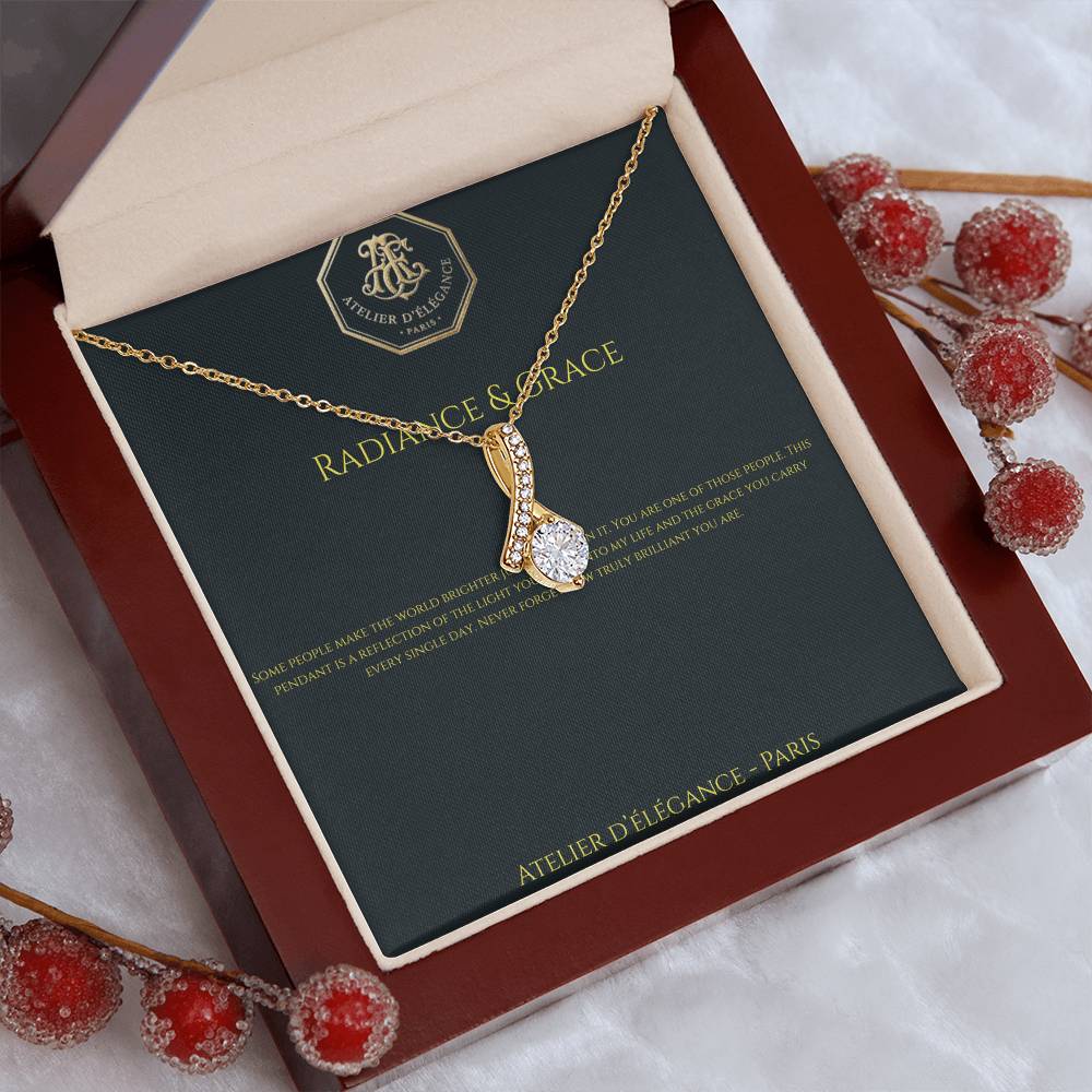 The "Radiant Grace  Necklace – Available in 14k White Gold & 18k Yellow Gold