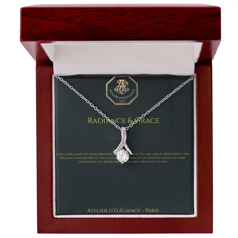 The "Radiant Grace  Necklace – Available in 14k White Gold & 18k Yellow Gold