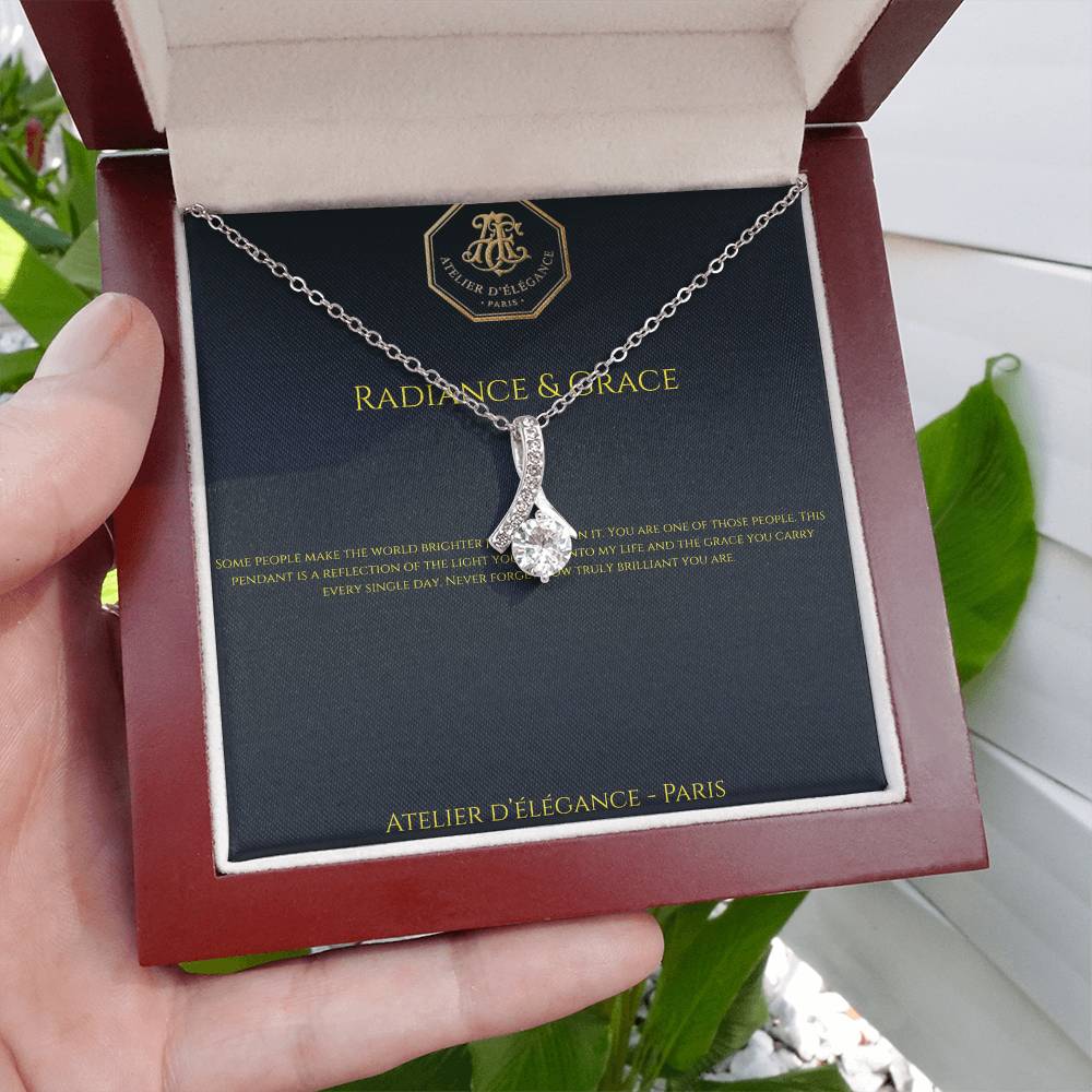 The "Radiant Grace  Necklace – Available in 14k White Gold & 18k Yellow Gold
