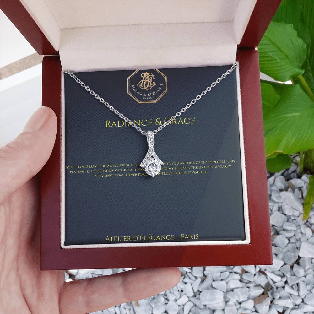 The "Radiant Grace  Necklace – Available in 14k White Gold & 18k Yellow Gold