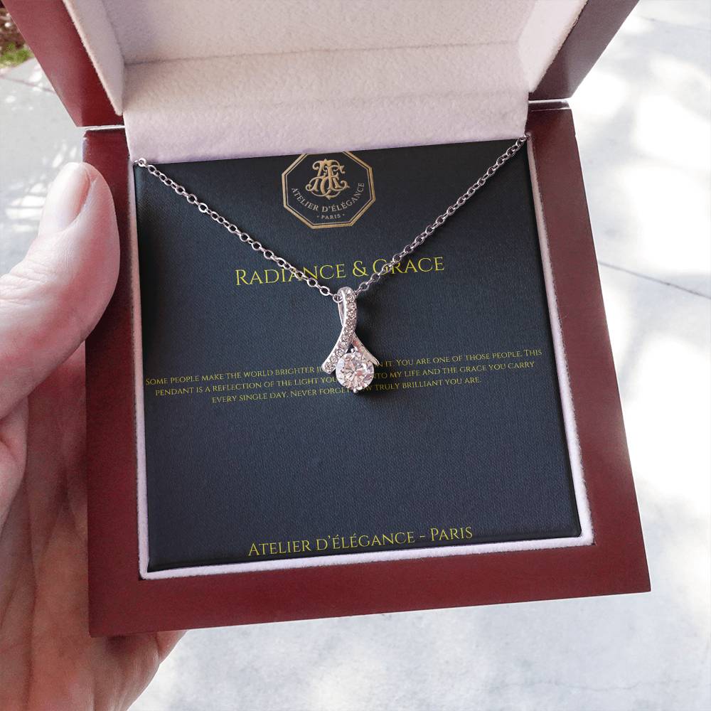 The "Radiant Grace  Necklace – Available in 14k White Gold & 18k Yellow Gold