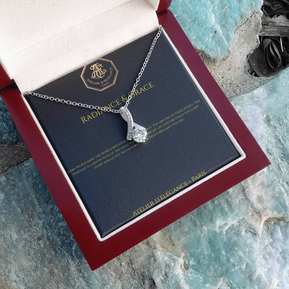 The "Radiant Grace  Necklace – Available in 14k White Gold & 18k Yellow Gold