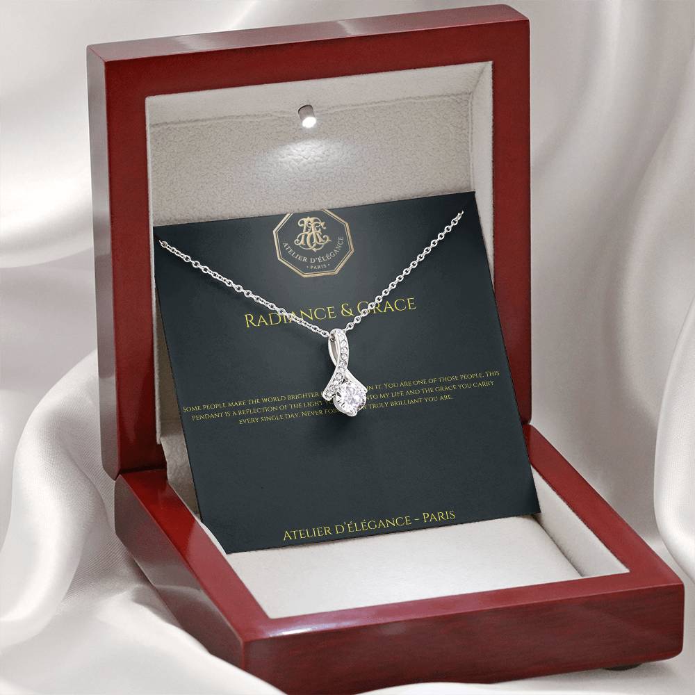The "Radiant Grace  Necklace – Available in 14k White Gold & 18k Yellow Gold