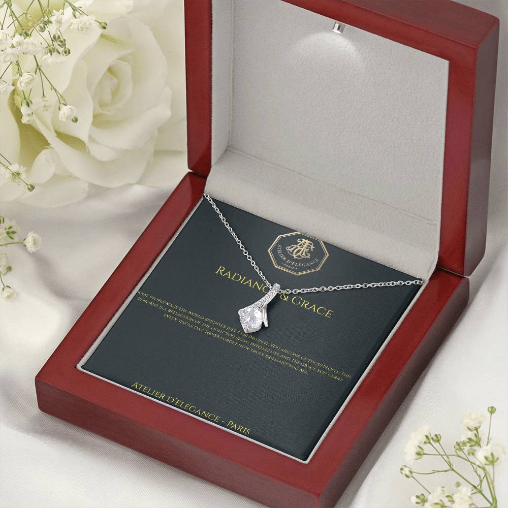 The "Radiant Grace  Necklace – Available in 14k White Gold & 18k Yellow Gold