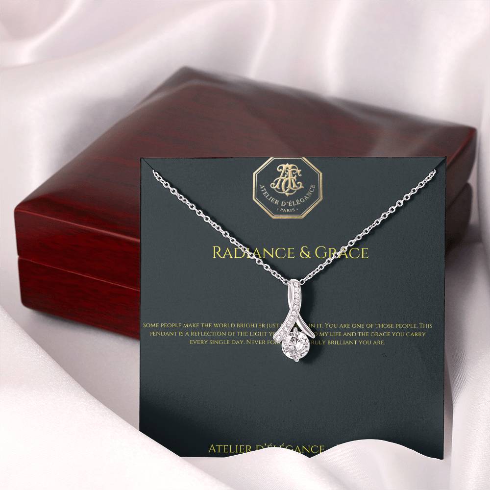 The "Radiant Grace  Necklace – Available in 14k White Gold & 18k Yellow Gold
