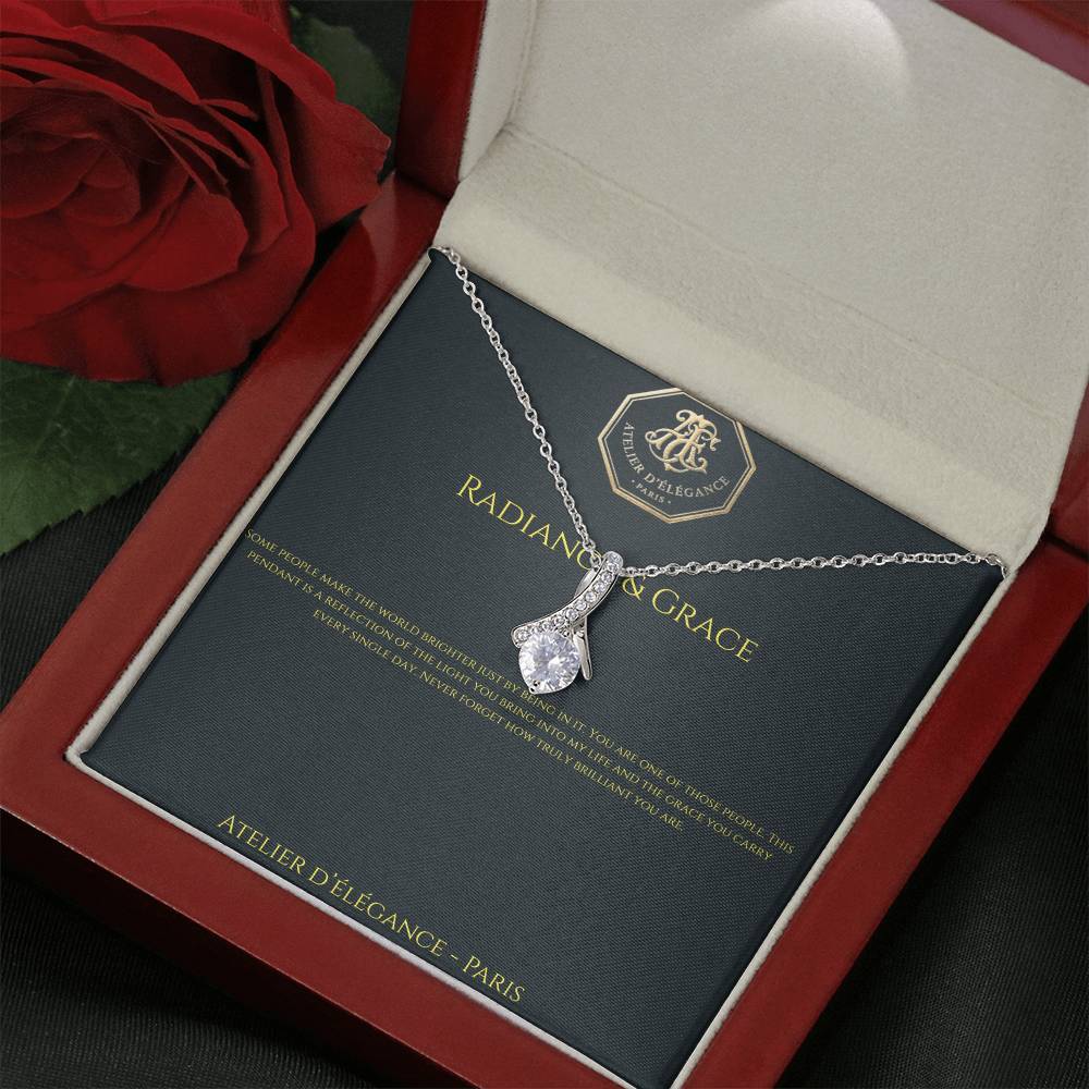 The "Radiant Grace  Necklace – Available in 14k White Gold & 18k Yellow Gold
