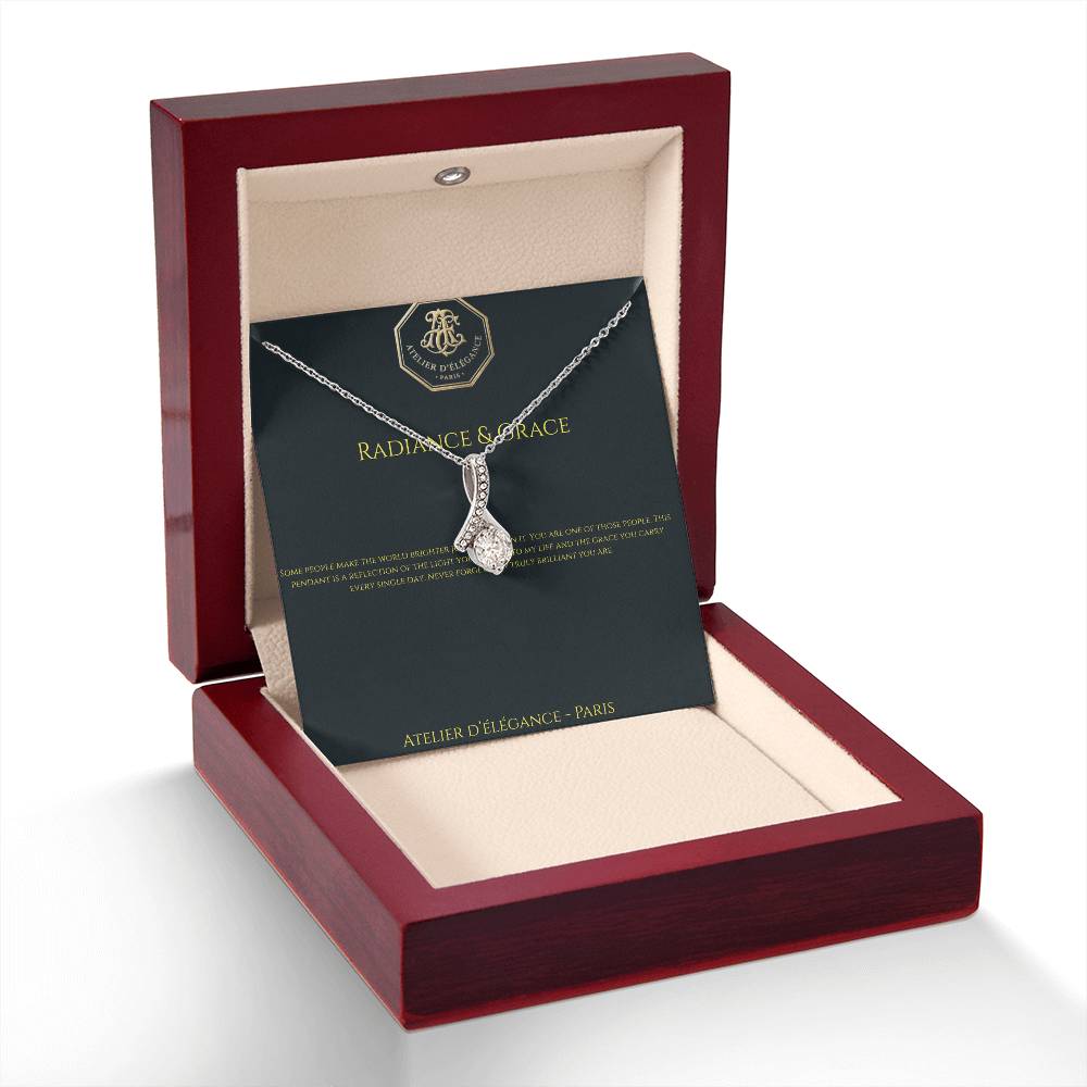 The "Radiant Grace  Necklace – Available in 14k White Gold & 18k Yellow Gold