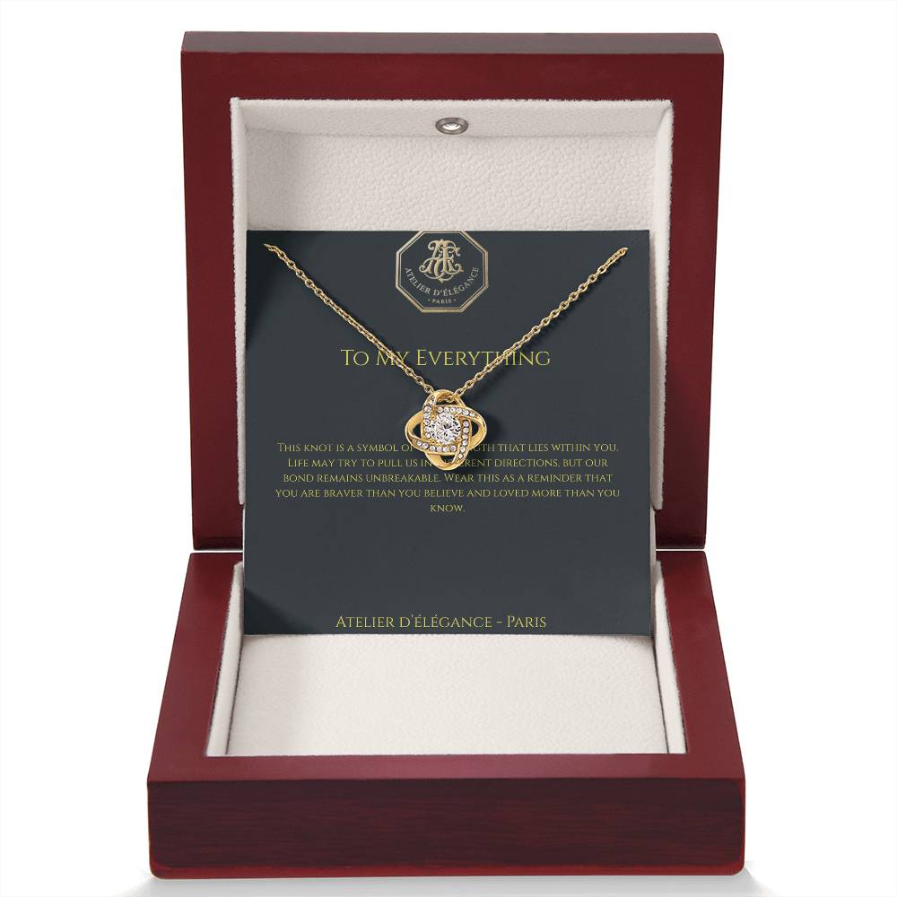 The Strength Within Love Knot Necklace