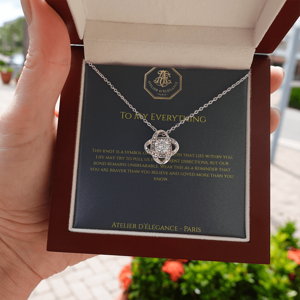 The Strength Within Love Knot Necklace